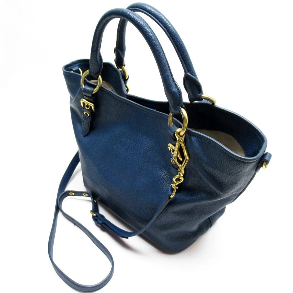 Miu Miu shoulder Body cross Bum bag handbag Crossbody blue Belt leather